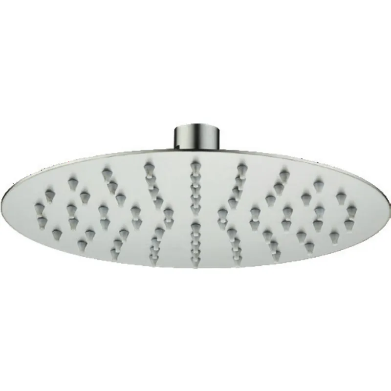 ראש מקלחת דק עגול נירוסטה 304 ניקל מוברש