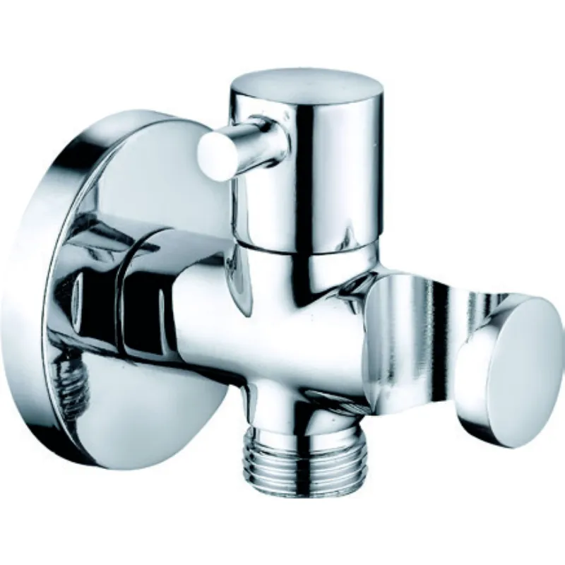 ברז זוויתי עם מתלה למתיזן