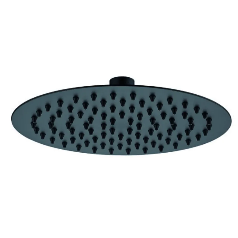 ראש מקלחת דק עגול נירוסטה 304 שחור מט