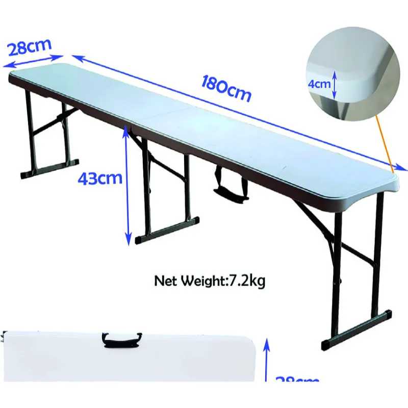 ספסל מתקפל 180x28