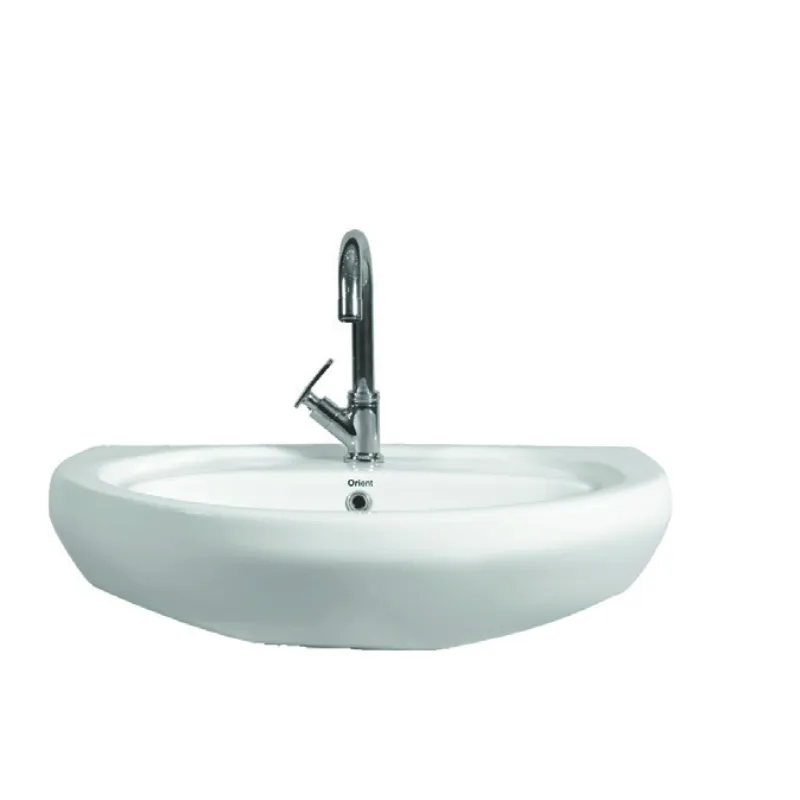 כיור רחצה 55 עם חור לבן