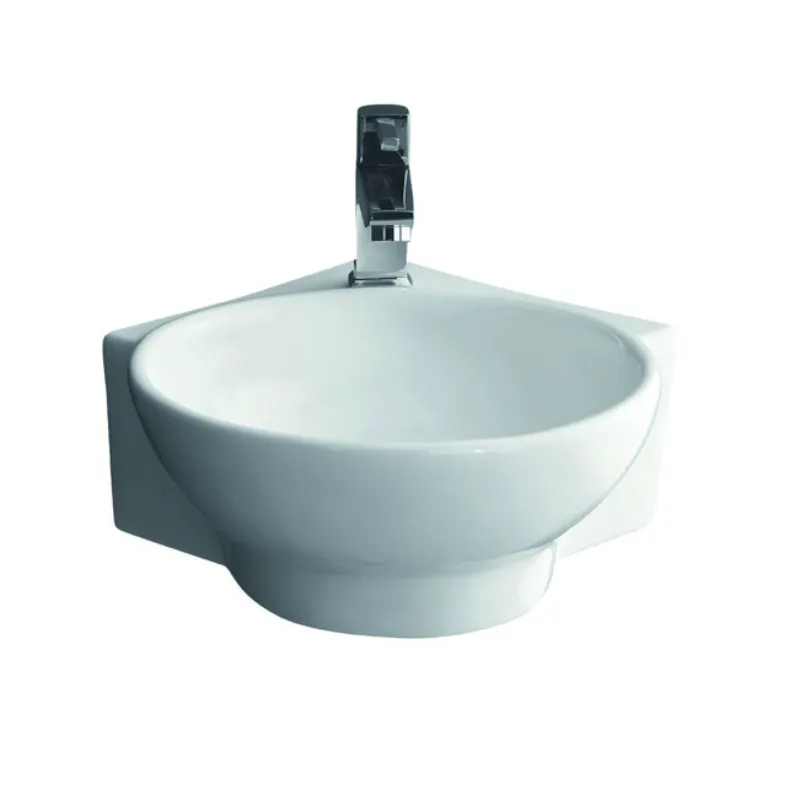 כיור רחצה פינתי עם חור לבן